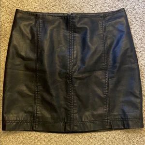 Free people leather skirt